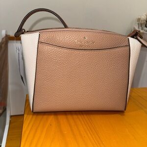 Kate Spade Brown and White Shoulder Bag